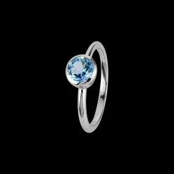 Jacques Lemans Ring Sterlingsilber mit blauem Topas Cheap