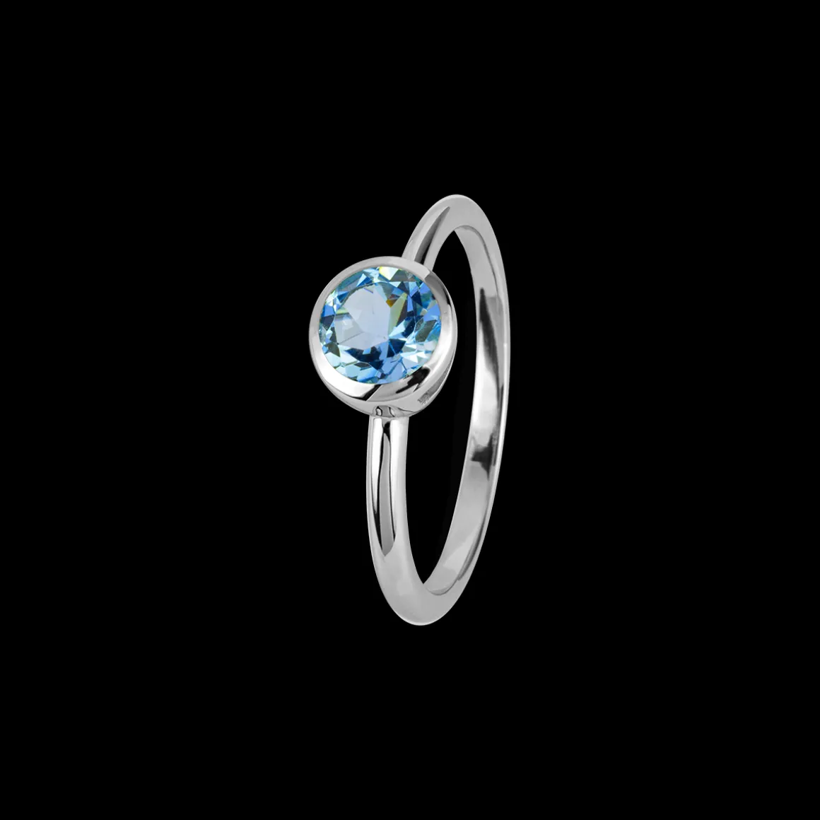 Jacques Lemans Ring Sterlingsilber mit blauem Topas Cheap