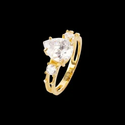 Jacques Lemans Ring Sterlingsilber vergoldet mit Topasen Sale