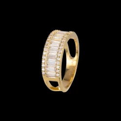 Jacques Lemans Ring Sterlingsilber vergoldet mit Topasen Sale