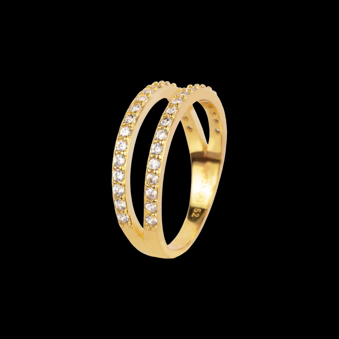 Jacques Lemans Ring Sterlingsilber vergoldet mit Topasen Sale