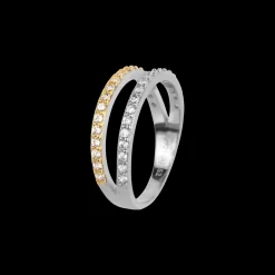 Jacques Lemans Ring Sterlingsilber vergoldet bicolor mit Topasen Best