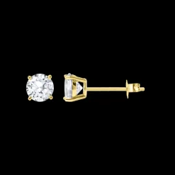 Jacques Lemans Solitär Ohrstecker Sterlingsilber vergoldet mit Topas 4mm Shop