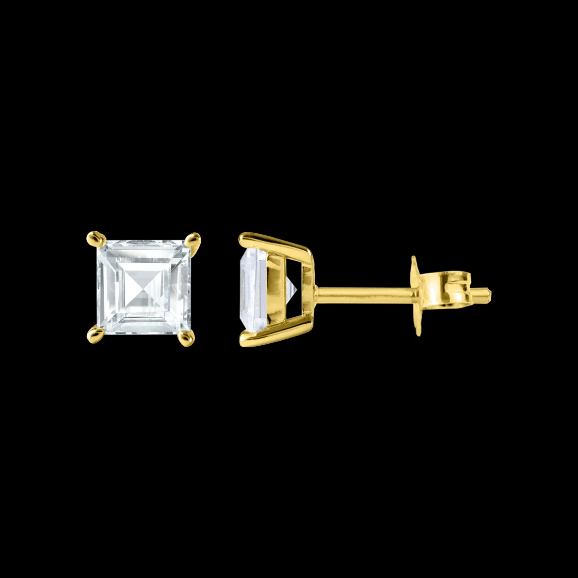 Jacques Lemans Solitär Ohrstecker Sterlingsilber vergoldet mit Topas Best