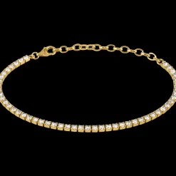 Jacques Lemans Tennis Armband Sterlingsilber vergoldet mit Topasen Outlet
